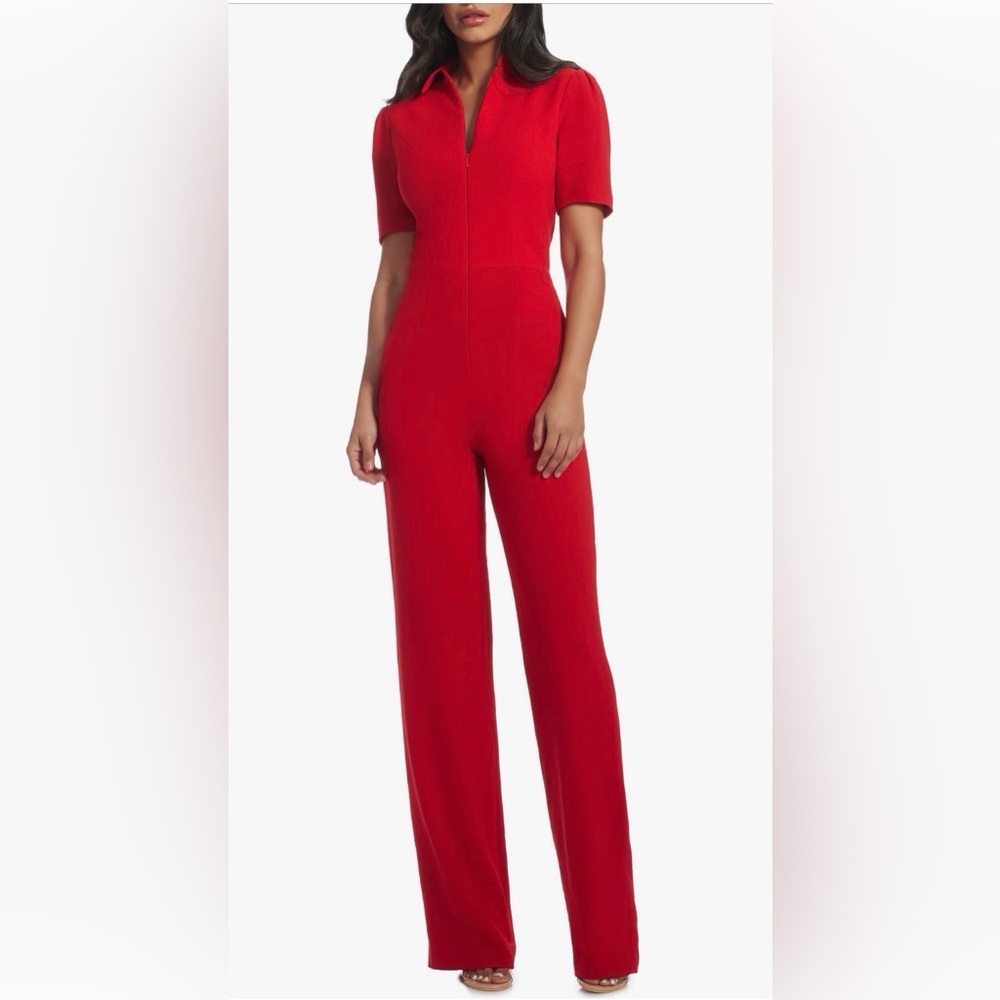 Dress The Population Gloria Front Zip Jumpsuit